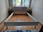 XXXLutz Wohnwelt Pallen bed — 2 m x 1,40 m, Huis en Inrichting, Slaapkamer | Bedden, Ophalen, Gebruikt, Wit, Tweepersoons