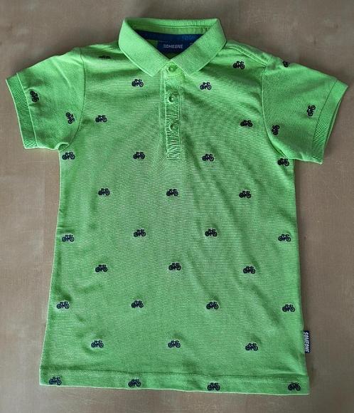 Hevig groene polo fiets Someone, maat 122, Kinderen en Baby's, Kinderkleding | Maat 122, Zo goed als nieuw, Jongen, Shirt of Longsleeve