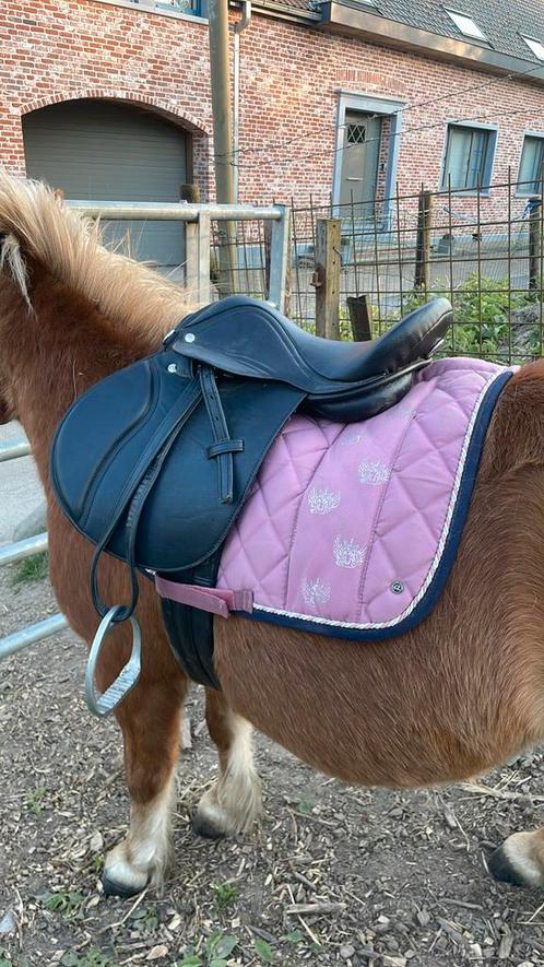 Zadeltje shetlander, Dieren en Toebehoren, Paarden en Pony's | Hoofdstellen en Tuigage, Zo goed als nieuw, Dressuur, Ophalen of Verzenden