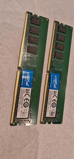 Crucial 4GB DDR4-2400 UDIMM 2maal dus 8gb, Informatique & Logiciels, Mémoire RAM, Enlèvement ou Envoi, DDR4, 8 GB, Comme neuf