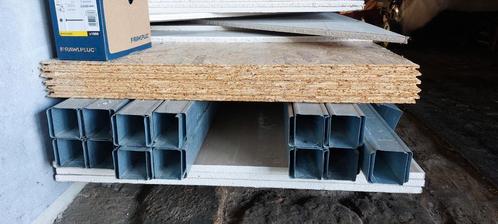 Gipsplaten en osb platen + metalstuds over na verbouwingen, Doe-het-zelf en Bouw, Platen en Panelen, Nieuw, Ophalen