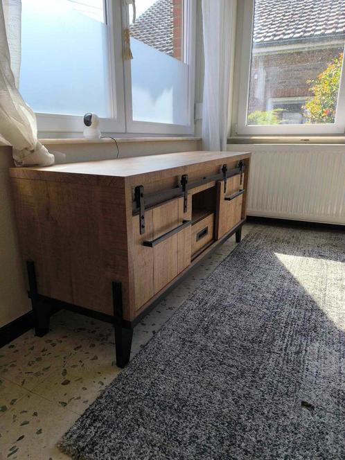 Meuble Tv et table basse, Huis en Inrichting, Kasten |Televisiemeubels, Zo goed als nieuw, Overige houtsoorten, Metaal, Ophalen