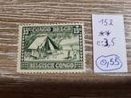 Belgisch congo nr 152, Ophalen of Verzenden, Postfris, Postfris