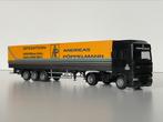 Herpa DAF Pöppelmann huifoplegger 1/87, Hobby & Loisirs créatifs, Voitures miniatures | 1:87, Comme neuf, Enlèvement ou Envoi