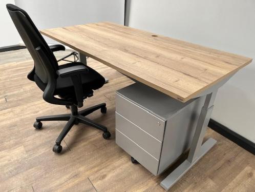 Recht bureau T-poot aluminium, Computers en Software, Laptoptafels, In hoogte verstelbaar, Ophalen