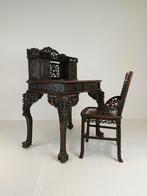 Antiek Chinese Padouk houten bureau, Ophalen of Verzenden