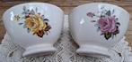 2 Vintage BFK BOCH spoelkommen met gele en roze roos, Antiek en Kunst, Ophalen of Verzenden