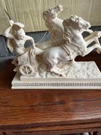 Origineel A. Santini beeld – strijdwagen met paarden, Ophalen