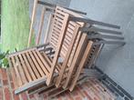 BarlowTyrie inox frame en hout: setprijs!, Ophalen, Gebruikt, Aluminium, Stapelbaar