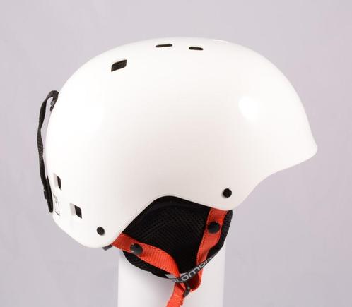 58 59 60 61 62 cm ski snowboard helm SALOMON JIB, WHITE/red, Sport en Fitness, Skiën en Langlaufen, Gebruikt, Overige typen, Ski