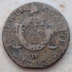 1 Sol 1793 W (Lille) Lodewijk XVI, Ophalen of Verzenden, Frankrijk, Losse munt
