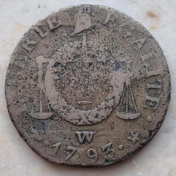 1 Sol 1793 W (Lille) Lodewijk XVI  beschikbaar voor biedingen