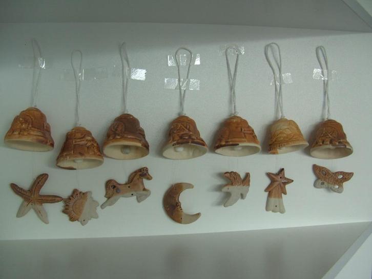 WINDGONG KERAMIEK 10 STUKS KLEIN MET DIV AFBEELDINGEN NIEUW, Tuin en Terras, Tuinwanddecoratie, Nieuw, Ophalen of Verzenden