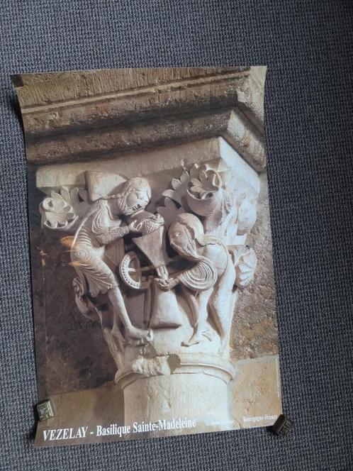 affiche photo Vézelay Basilique Sainte-Madeleine, format 60, Antiquités & Art, Art | Dessins & Photographie, Envoi
