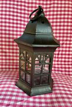 lanterne décorative en métal de couleur bronze foncé., Enlèvement, Comme neuf, Métal