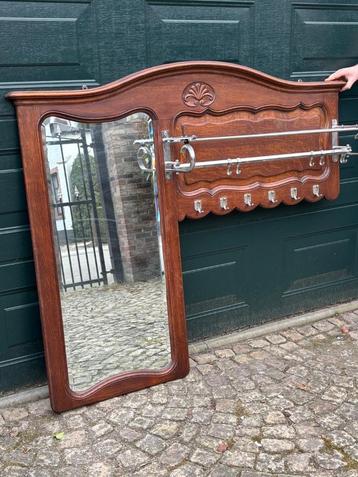Grote kapstok met spiegel eik  beschikbaar voor biedingen