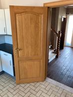 Massieve eiken deuren, Doe-het-zelf en Bouw, Deuren en Vliegenramen, Ophalen, Gebruikt, 80 tot 100 cm, Binnendeur