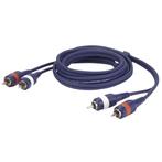 2 RCA male L/R to 2 RCA male L/R OFC 0,75 cm, Ophalen of Verzenden, Nieuw