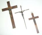3 Oude kruisbeelden, Ophalen of Verzenden