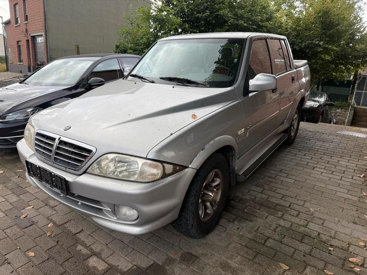 Ssangyong Musso 4X4 Airco Leder Lichtvracht 2005 TOP PICKUP, Auto's, SsangYong, Particulier, Te koop, Musso, 4x4, ABS, Airbags