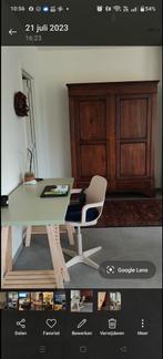 Bureau Ikea + bureaustoel Ikea met pomp, Ophalen, In hoogte verstelbaar, Zo goed als nieuw, Bureau