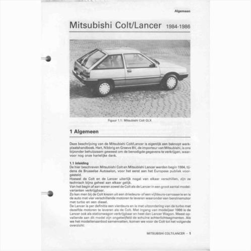Mitsubishi Colt Lancer Vraagbaak losbladig 1984-1986 #1 Nede, Livres, Autos | Livres, Utilisé, Mitsubishi, Enlèvement ou Envoi