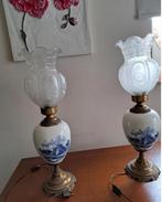 2 lampen Delfts blauw, Enlèvement, Comme neuf, Moins de 50 cm