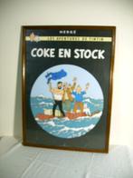 Originele poster van Tintin (Kuifje) Cokes en Stock, Verzamelen, Ophalen of Verzenden, Kuifje, Zo goed als nieuw, Plaatje, Poster of Sticker