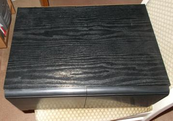 Boîte de rangement pour CD en bois noir