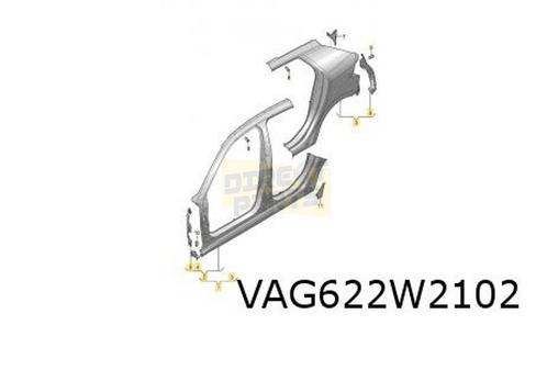Audi A1 (11/18-) (GBA) zijpaneel Rechts Origineel! 82G810076, Auto-onderdelen, Carrosserie, Spatbord, Audi, Nieuw, Verzenden