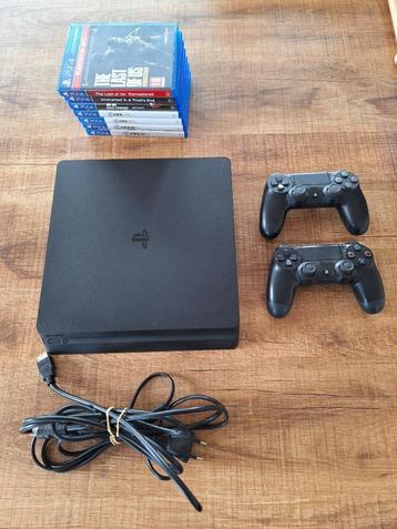 Ps4 met 2 controllers en spelletjes, 500 GB, Enlèvement, Utilisé, Avec jeux