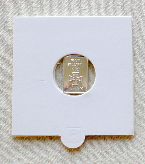 1 Gram .999 Fijn Zilver Baartje  'Maltese Cross ' - UNC, Timbres & Monnaies, Métaux nobles & Lingots, Argent, Envoi