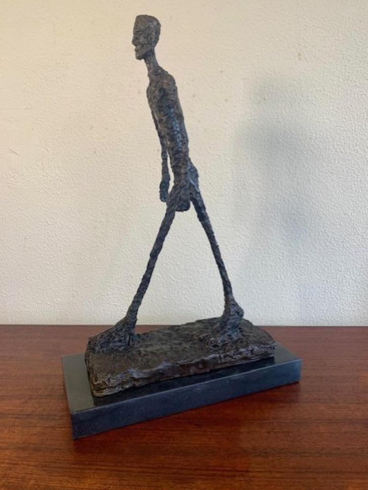Bronzen Beeld Lopende Man L' Homme qui Marche Giacometti, Antiek en Kunst, Kunst | Beelden en Houtsnijwerken, Ophalen of Verzenden