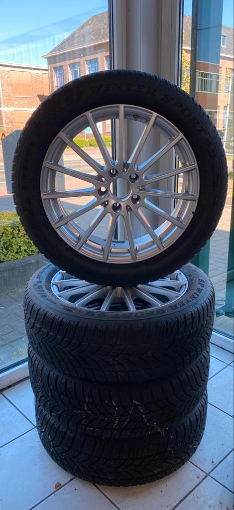 4x Dunlop Winterbanden 215/55 R16 met alu velgen, Auto-onderdelen, Banden en Velgen, Banden en Velgen, Winterbanden, Ophalen