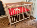 Parc pour bébé en bois naturel avec matelas baby boom, Ophalen, Zo goed als nieuw, Vierkant, In hoogte verstelbaar