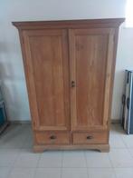 Armoire en teck avec deux portes et deux tiroirs, Ophalen, 70 tot 120 cm, Zo goed als nieuw, 40 tot 80 cm