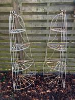 2 ijzeren plantenrekjes, Tuin en Terras, Ophalen, Gebruikt