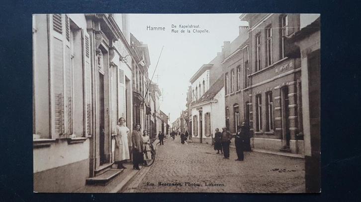 Postkaart Hamme De Kapelstraat, Verzamelen, Postkaarten | België, Ongelopen, Oost-Vlaanderen, 1920 tot 1940, Ophalen of Verzenden