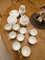 Vintage porseleinen theeservies — gouden bloemendecor — 15, Ophalen