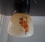 Plafonnier art déco, bakélite/opaline, années 30, 17,5x15 cm, Enlèvement ou Envoi, Utilisé, Verre, Art deco