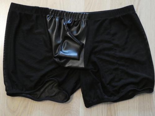 Zwarte Nylon Faux Leather Slip Heren, Kleding | Heren, Ondergoed, Slip, Zwart, Ophalen of Verzenden