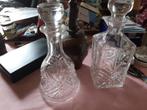 3 belles carafes en cristal d'Arques, 1 bel étui tire-boucho, Enlèvement