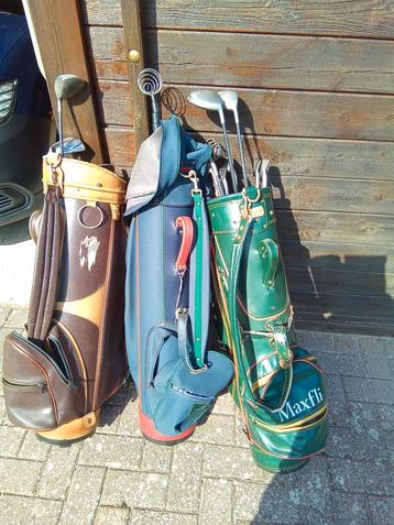 Golf stokken 3 zakken uit inboedel 50 e voor alles, Enlèvement, Comme neuf