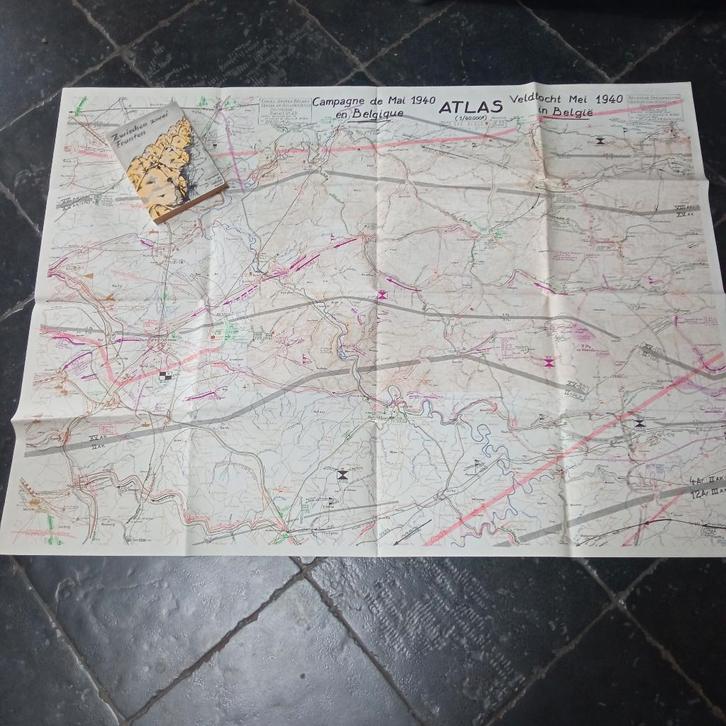 Militaire kaart van Durbuy en omgeving, Verzamelen, Militaria | Algemeen, Landmacht, Overige typen, Ophalen of Verzenden