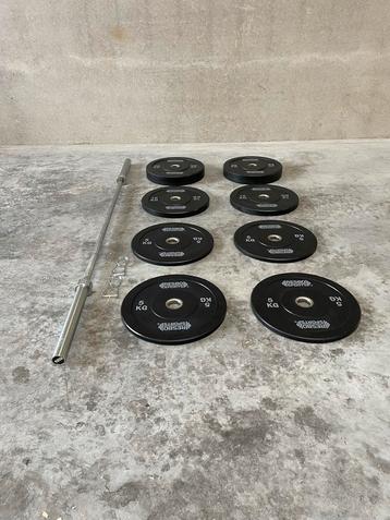 Olympische halterset - bumper plates beschikbaar voor biedingen