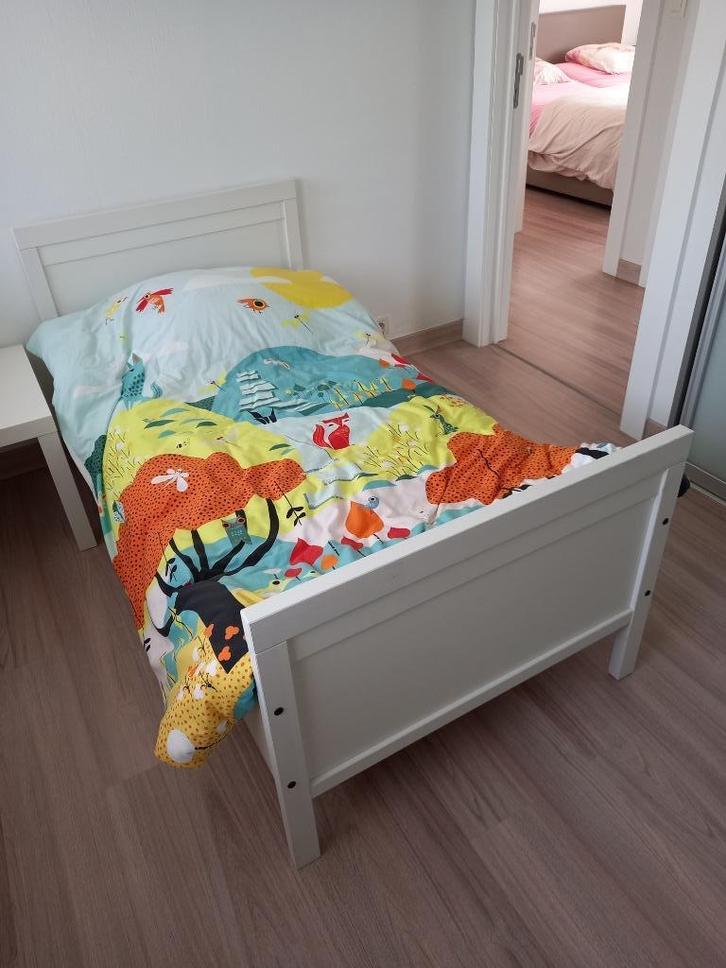 Meegroeibed, Kinderen en Baby's, Kinderkamer | Bedden, Zo goed als nieuw, 180 cm of meer, 85 tot 100 cm, Lattenbodem, Matras, Ophalen