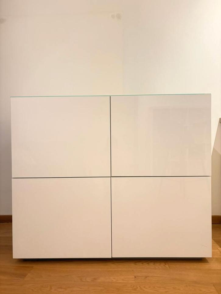 Witte ikea kast met hoogglans, Huis en Inrichting, Kasten | Overige, Gebruikt, Ophalen