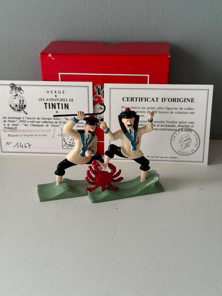 Dupond et dupont crabe - pixi, Collections, Personnages de BD, Comme neuf, Tintin, Enlèvement ou Envoi