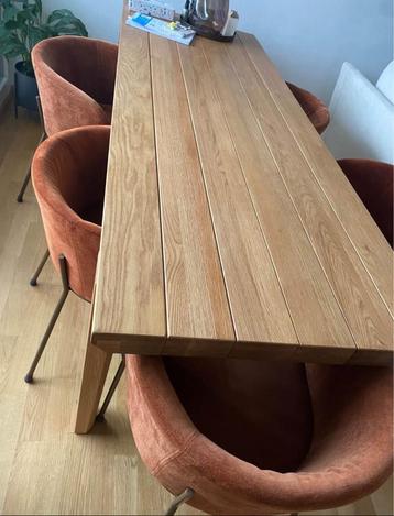 Table à manger en bois massif, Maison & Meubles, Tables | Tables à manger, Comme neuf, Enlèvement, 50 à 100 cm, Chêne