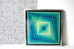 Op Art de Victor Vasarely - Losange (42 x 42 cm), Enlèvement ou Envoi